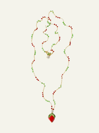 Long Necklace   Strawberry

