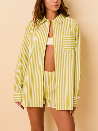 Avril Button Down   Guava
