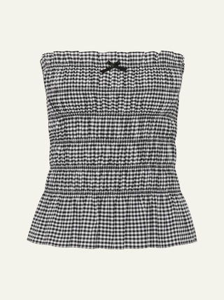 Leya Top   Cantinho Gingham Black
