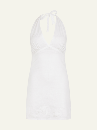 Valley Linen Dress   White
