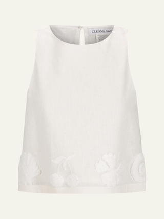Wahine Linen Crop Top
