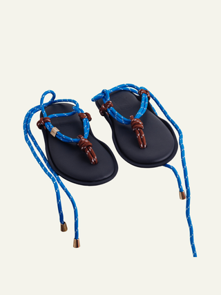 Flo Twin Sandal   Sky Blue/Brown
