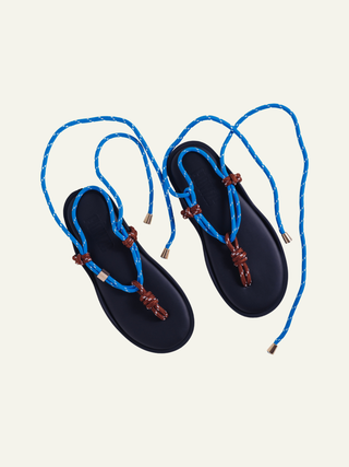 Flo Twin Sandal   Sky Blue/Brown
