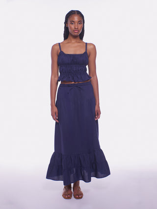 Riley Maxi Skirt   Navy
