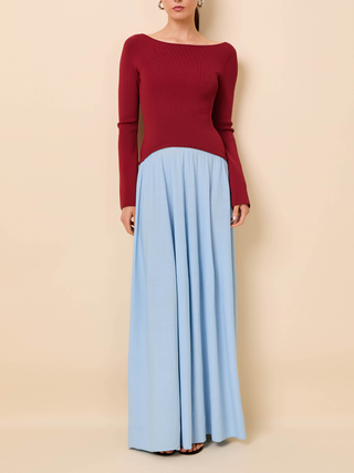 Ambrio Dress   Sangria/Nordic Fog
