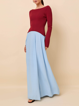 Ambrio Dress   Sangria/Nordic Fog
