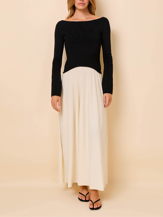 Ambrio Dress   Noir/Brule
