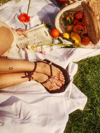 Flo Twin Sandal   Bordeaux/Pink
