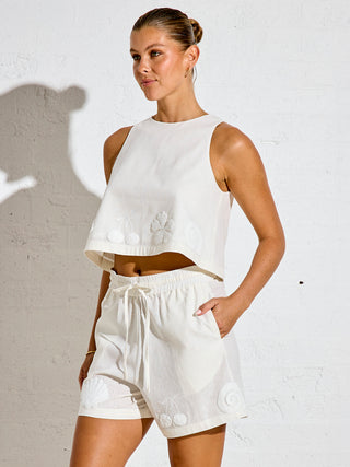 Wahine Linen Crop Top
