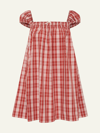 Belinha Mini Dress   Ines Check Terra Rosso

