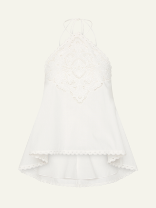 Marianne Halter Top   White

