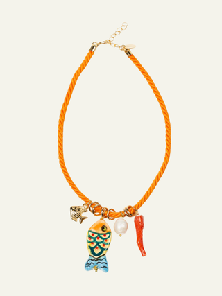 Cord Necklace   Pez Naranja
