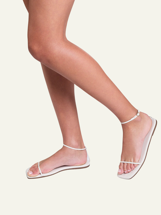 Square Toe Twiggy Sandal   Cream
