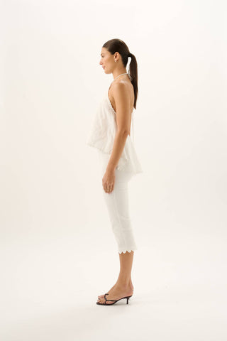 Marianne Halter Top   White
