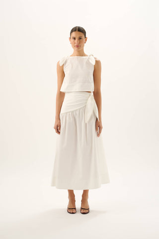 Dixie Tie Top   White
