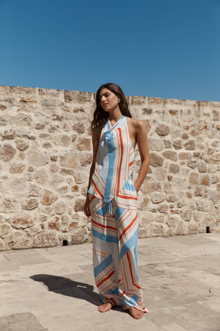 Agave Halter Top   Fresco Stripe
