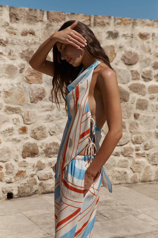 Agave Halter Top   Fresco Stripe
