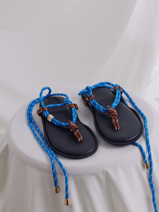 Flo Twin Sandal   Sky Blue/Brown

