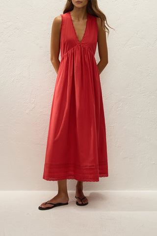 Jovita Midi Dress   Red
