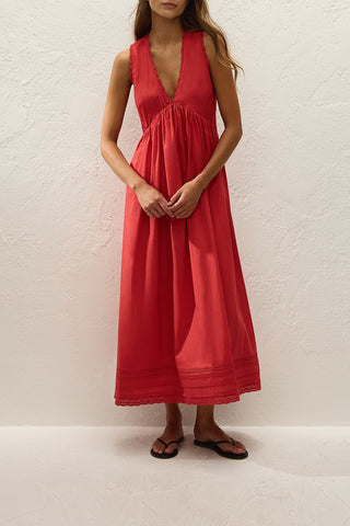 Jovita Midi Dress   Red
