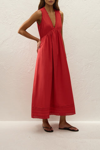 Jovita Midi Dress   Red
