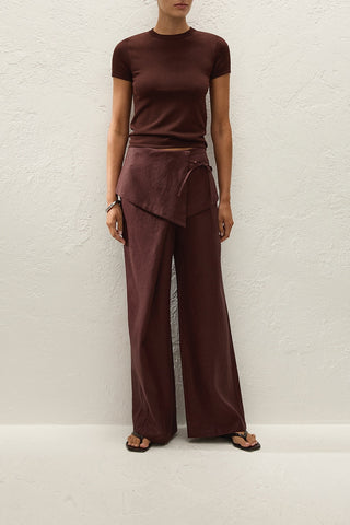 Leandra T Shirt   Port
