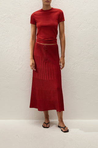 Leandra T Shirt   Red Ochre
