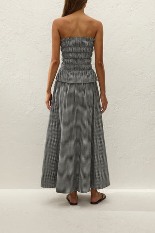 Leya Top   Cantinho Gingham Black
