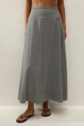 Leceia Skirt   Cantinho Gingham Black
