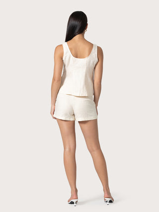 Tailor Linen Short   Almond
