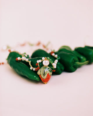 Long Necklace   Strawberry
