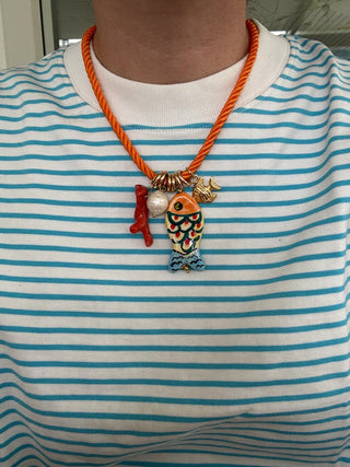 Cord Necklace   Pez Naranja
