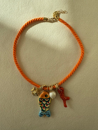 Cord Necklace   Pez Naranja
