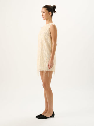 Eloise Sequin Dress   Blanc
