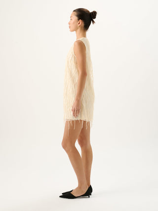 Eloise Sequin Dress   Blanc
