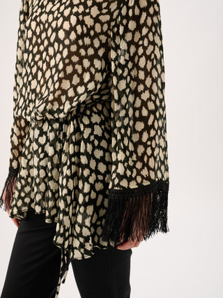 Pandora Fringe Dress   Sauvage Noir

