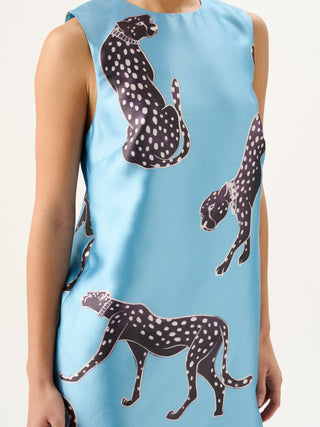 Sofia Dress   Cheetah Royale Topaz
